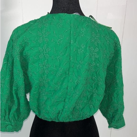 Zara knotted embroidered top size xs - Picture 3 of 4